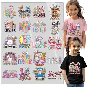 20sheet Easter DTF Heat Transfer Bundle – Bunny & Designs – Ready to Press Iron On for Shirts bag Pillow