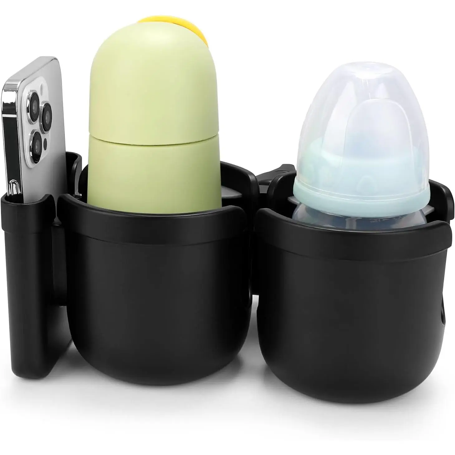 Stroller Cup Holder with Phone Holder, Bike Cup Holder, Universal Cup Holder for Uppababy Nuna Doona Strollers, 2-in-1 Cup Phone Holder for Stroller Bike Wheelchair Walker Accessory Stroller Cup Holder with Phone Holder, Bike Cup Holder, Universal Cup Holder for Uppababy Nuna Doona Strollers, 2-in-1 Cup Phone Holder for Stroller Bike Wheelchair Walker Accessory