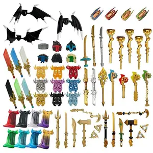 Mini Anime Cartoon Toy Ninja Accessories Building Blocks Birthday Gift for Children EM Figurines EM572 To EM635