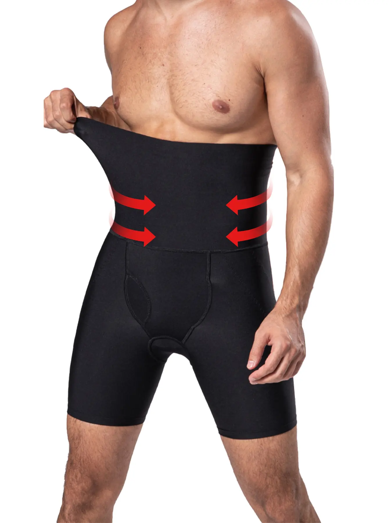 Men's High Waist Tummy Control Shapewear Shorts, High Stretch Shaper, Waistline Shaper, Waist Trainer Shaper, Waist Girdle, Waist Trainer Cincher, Tummy Control Butt Lift Shaper for Men,tiktok shop,outfit,Body Shaper Leg Boxer Briefs, Supportive Shapewear