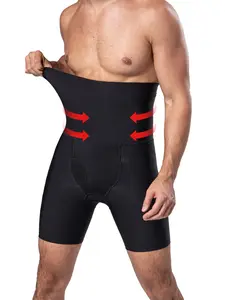 Men's High Waist Tummy Control Shapewear Shorts, High Stretch Shaper, Waistline Shaper, Waist Trainer Shaper, Waist Girdle, Waist Trainer Cincher, Tummy Control Butt Lift Shaper for Men,tiktok shop,outfit,Body Shaper Leg Boxer Briefs, Supportive Shapewear
