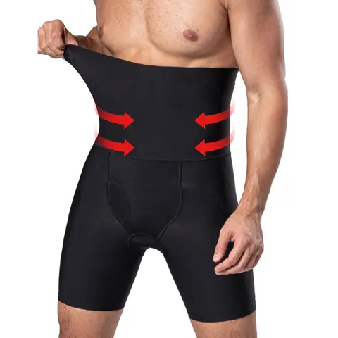 Men's High Waist Tummy Control Shapewear Shorts, High Stretch Shaper, Shaping Shaper, Waistline Shaper, Tummy Control Butt Lift Shaper for Men, Supportive Shapewear