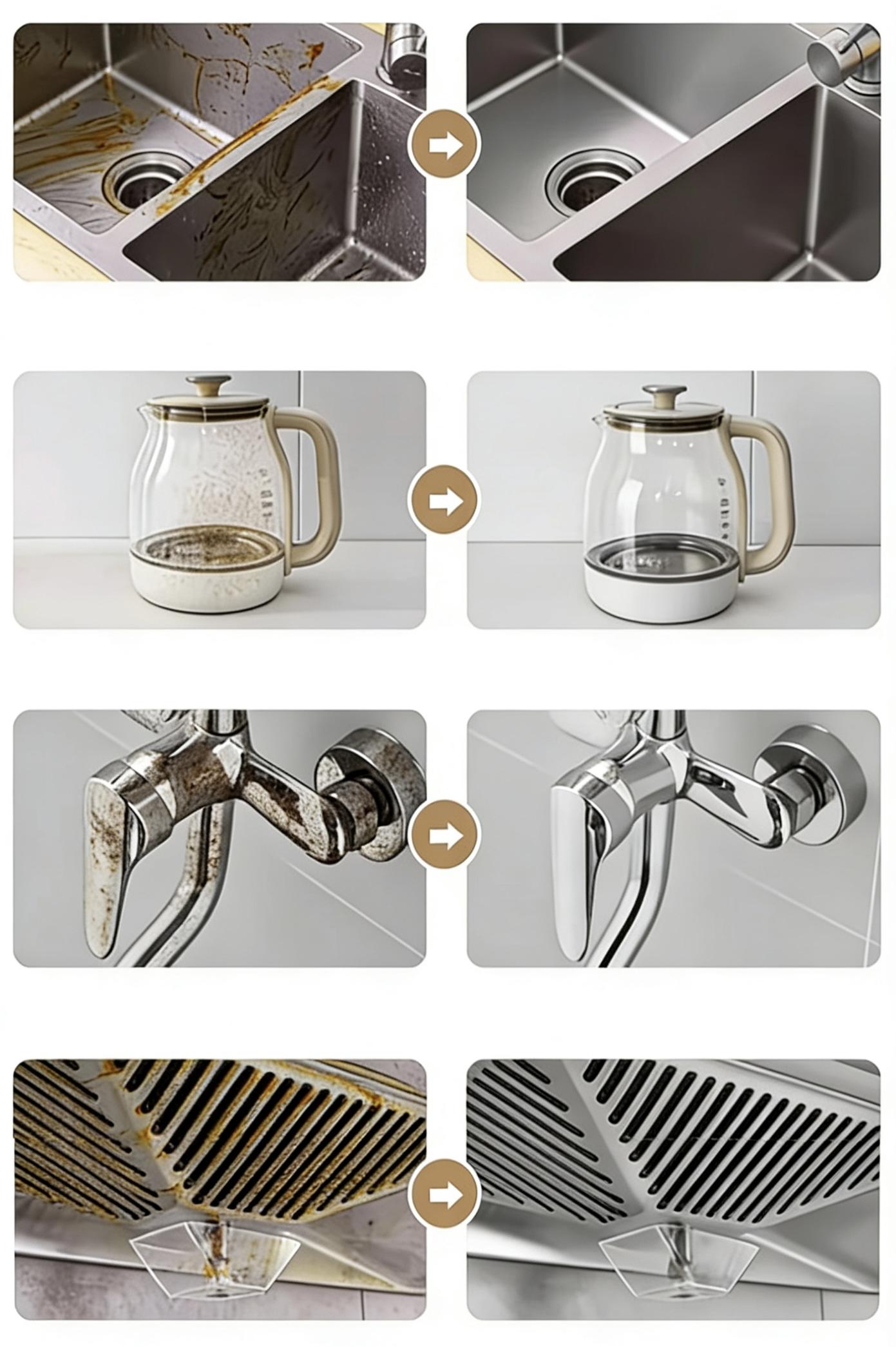 Magic Nano Cleaning Sponge - Multi-Functional Melamine Foam Eraser for Kitchen Dishwashing, Bathroom Stain Removal and Household