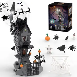 Nightmare Castle Building Block Set from Haunted Night, Adult Modular Architecture Set, Perfect Halloween Gift, Educational Toy, Holiday Gift, Creative Building Block Decor, Ideal Choice for Friends and Lovers