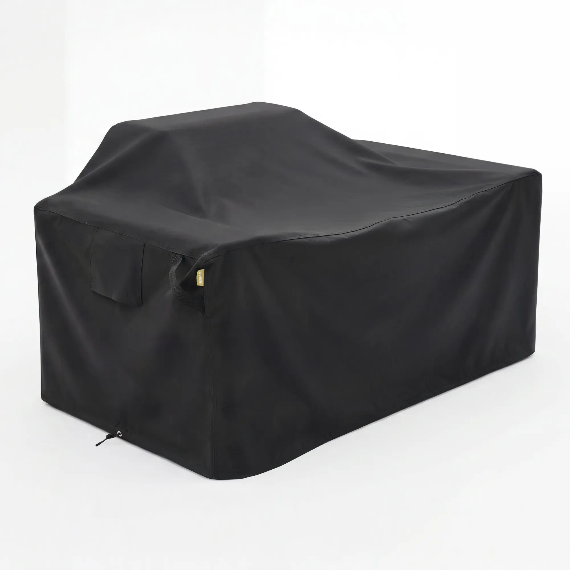 Midnight Jet Black Cushion Brown Frame