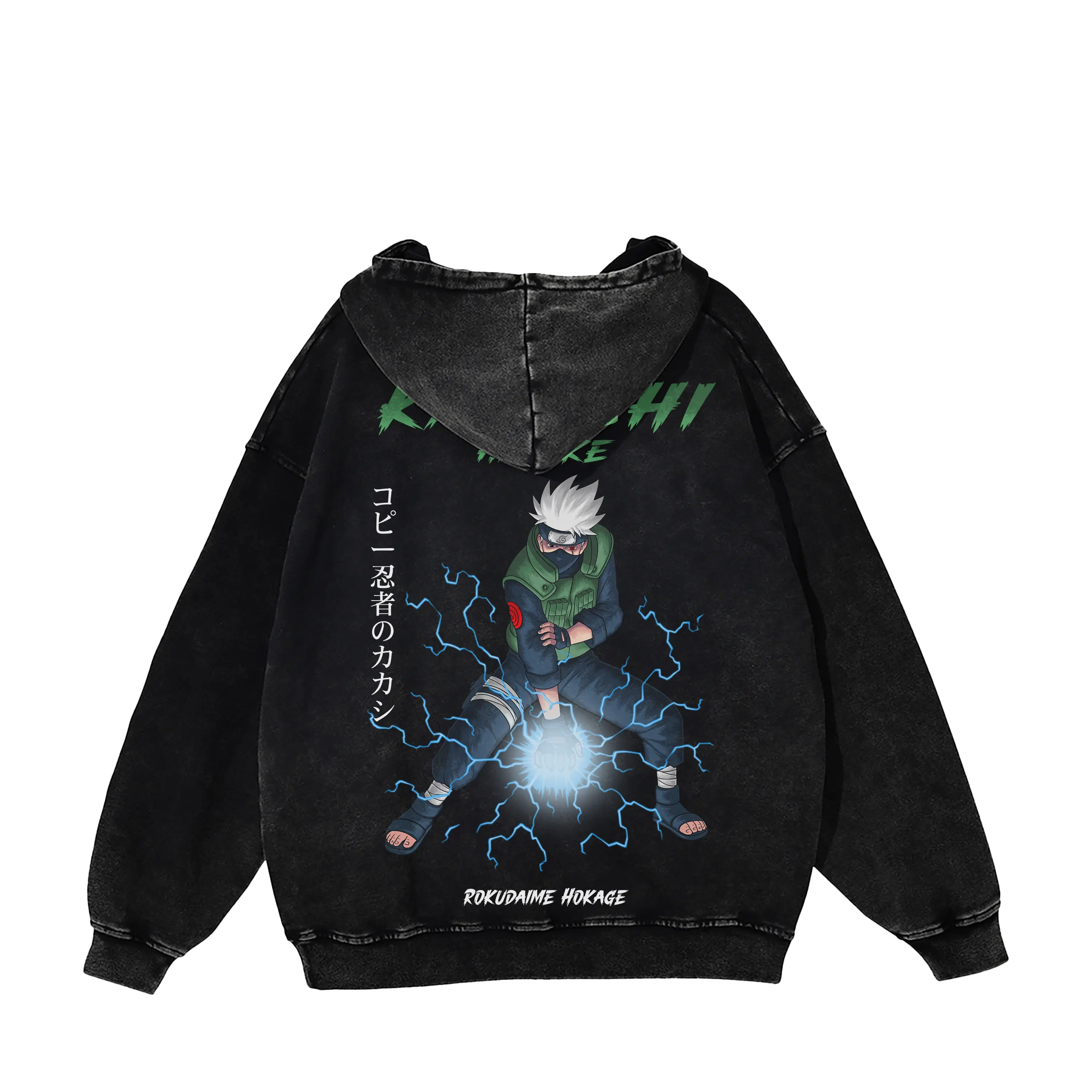 Kakashi Hoodie – Naruto Anime Vintage Oversized Hoodie, Retro Streetwear Graphic Pullover, Fan Gift Collector Edition