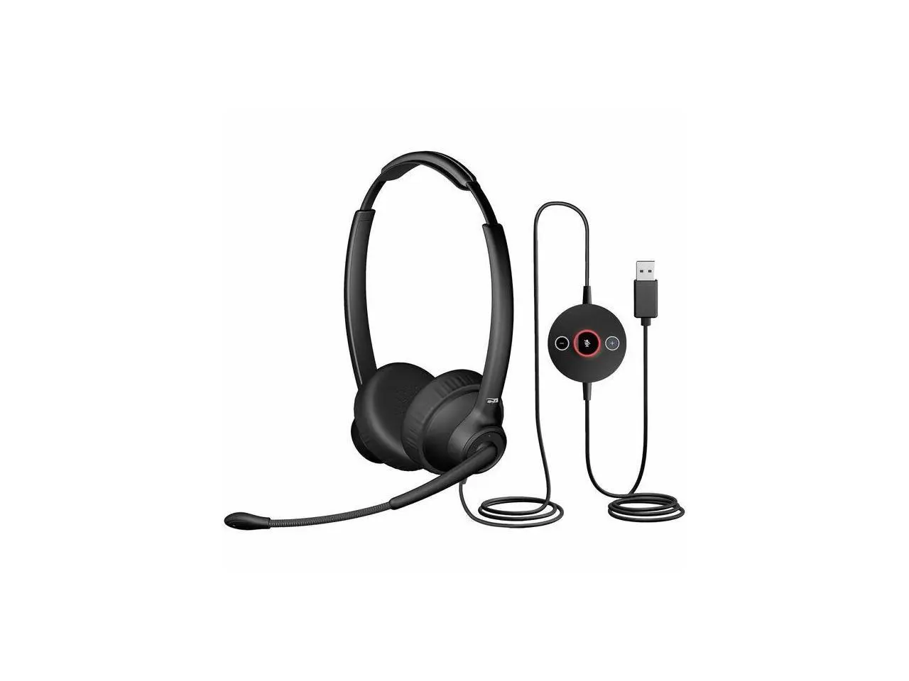 Cyber Acoustics Professional USB Headset with AI Noise Cancelation - Microsoft Teams Certification - Stereo - USB Type A - Wired - 20 Hz to 20 kHz - Over-the-head - Binaural - Supra-aural - 5 ft Cable