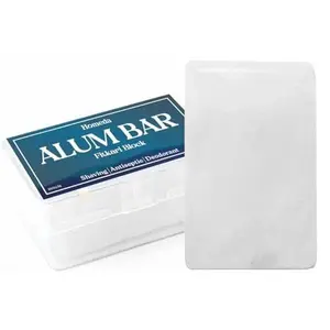 Alum Block for Shaving, Alum Stone for Face, Piedra De Alumbre Natural Bar for Underarm, Fitkari, Fitkiri, Allum Deodorant for Men and Women - with Storage Case (1 Piece)