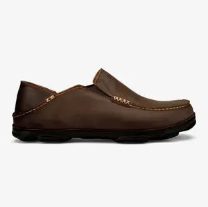 OluKai Men’s Classic Leather Slip-On Loafers