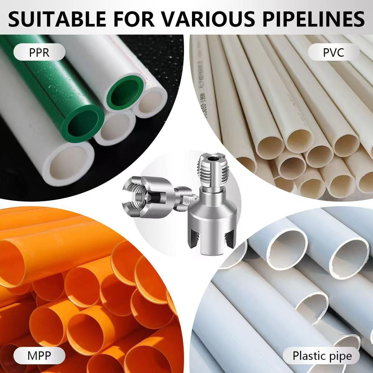 SOPAMI Pipe Threading Tool Dual Size Pipe Tap Tool for Metal Pipe Repair and Installation Durable Hand Threader