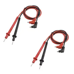 2pairs 90cm/35 Long Digital Laboratory Multimeter Voltmeter Test Lead Probe Wire  Banana Plug Connector Black Red 1000V