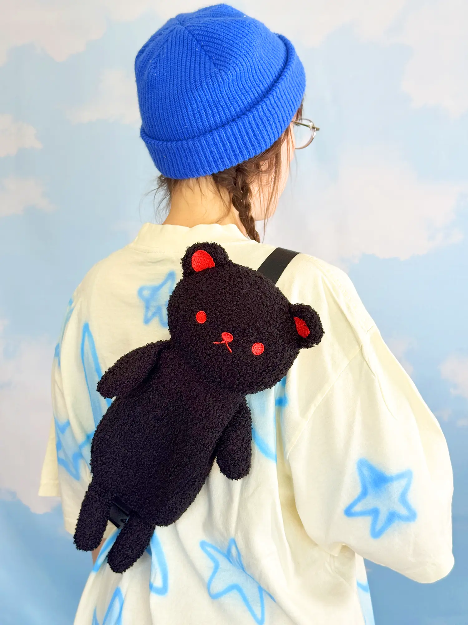 Black Bear Long Bag  Crossbody Bag