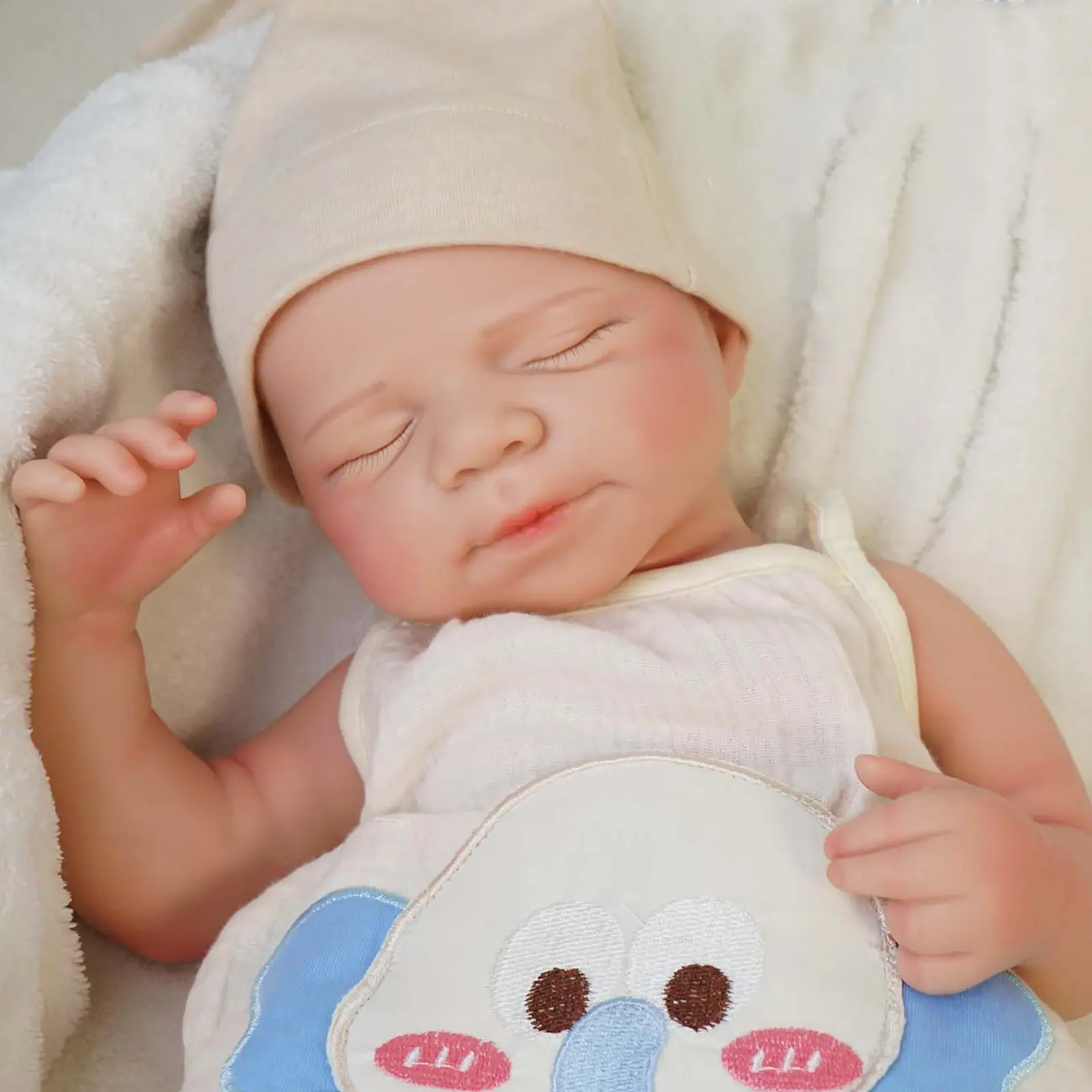 FunCuddle NO.14 18.31-in All Silicone Casting Baby Doll - Lifelike Newborn, Baby-Like Skin, Companion Toy, Role-Playing Toy, Gorgeous Doll, Exquisite Packaging, Display-Only