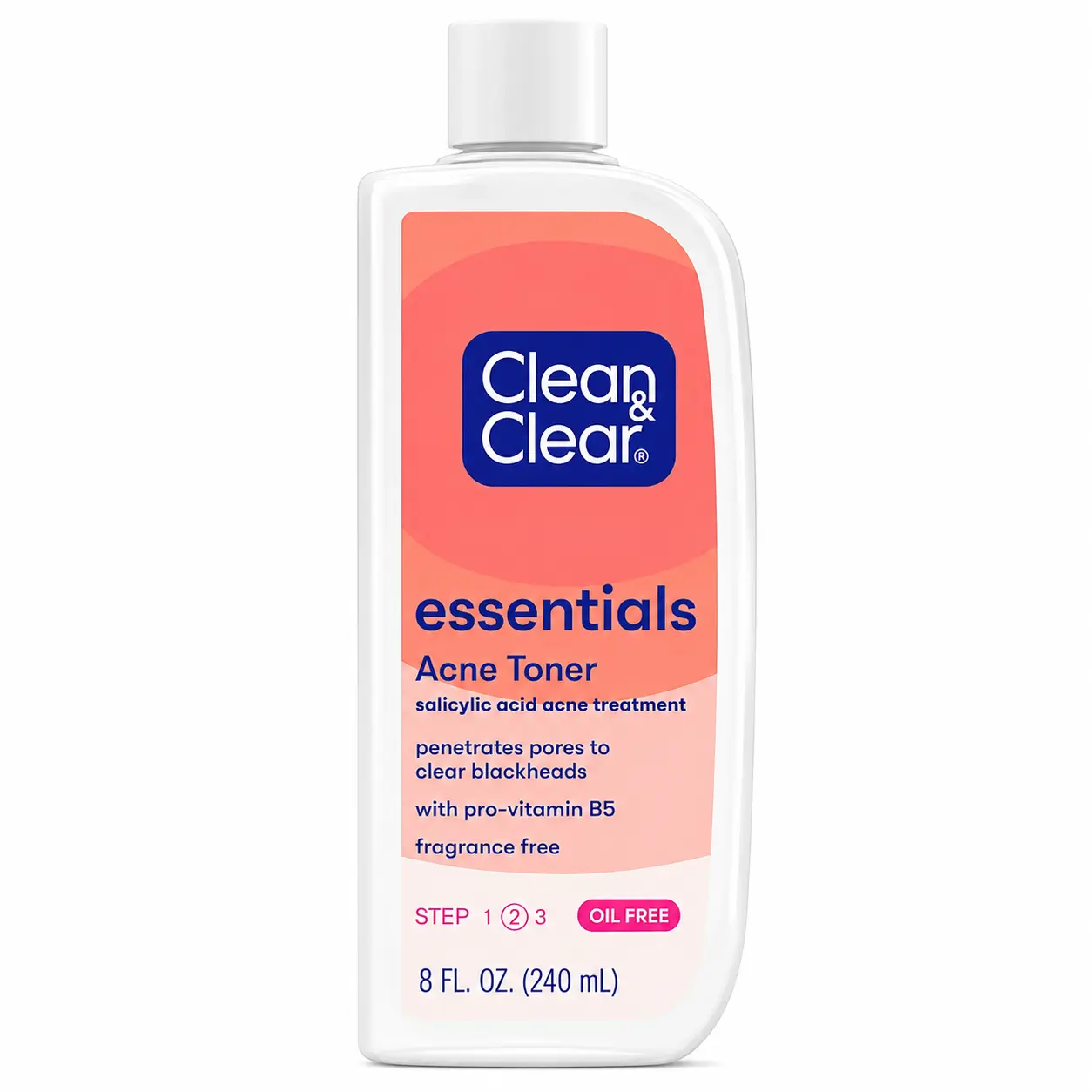 Clean & Clear Essentials Oil-Free Acne Toner, 2% Salicylic Acid, 8 fl oz