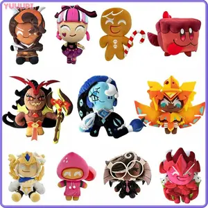 Shadow Milk Cookie Plush Toy Soft Stuffed Cartoon Game Cookie Run Kingdom Figure Doll Cake Dog Pillow Kids Friend Birthday Gifts