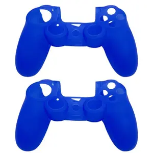 2PCS, PS4 game controller silicone protective cover, suitable for PS4 controller, silicone protective cover, non-slip and drop-resistant design, durable, suitable for gamers accessories