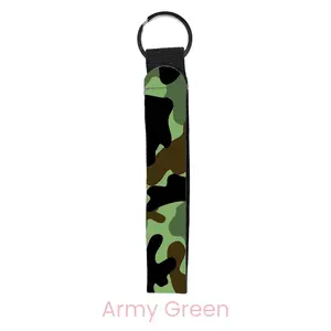 abbyrose Camo Wristlet Key Chain Army Green