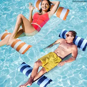 Dual-Tube Inflatable Water Floating Lounge, Portable Pool Accessories, Beach & Pool Bed