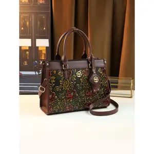 Women's Floral Embossed Handbag, Fashionable Large Capacity Tote Bag for Daily Used, Casual Trendy Versatile High-quality Daily Commuting Bag,trendy Commuter Purse