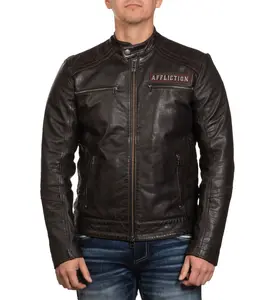 Affliction Men's Faux Leather Jacket Renegade Riders Affliction Men's Faux Leather Jacket Renegade Riders