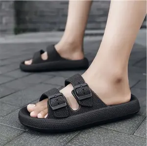 All-Season Womens EVA Slippers - Double Strap Buckle Design, Thick Sole, Comfortable Slip-on Shoes for Indoor Outdoor Use,Koningsdag/Kings Day Style-Solid Color, No Printing Footwear Flipflop Slide Girl Tsinelas Classic slippers women