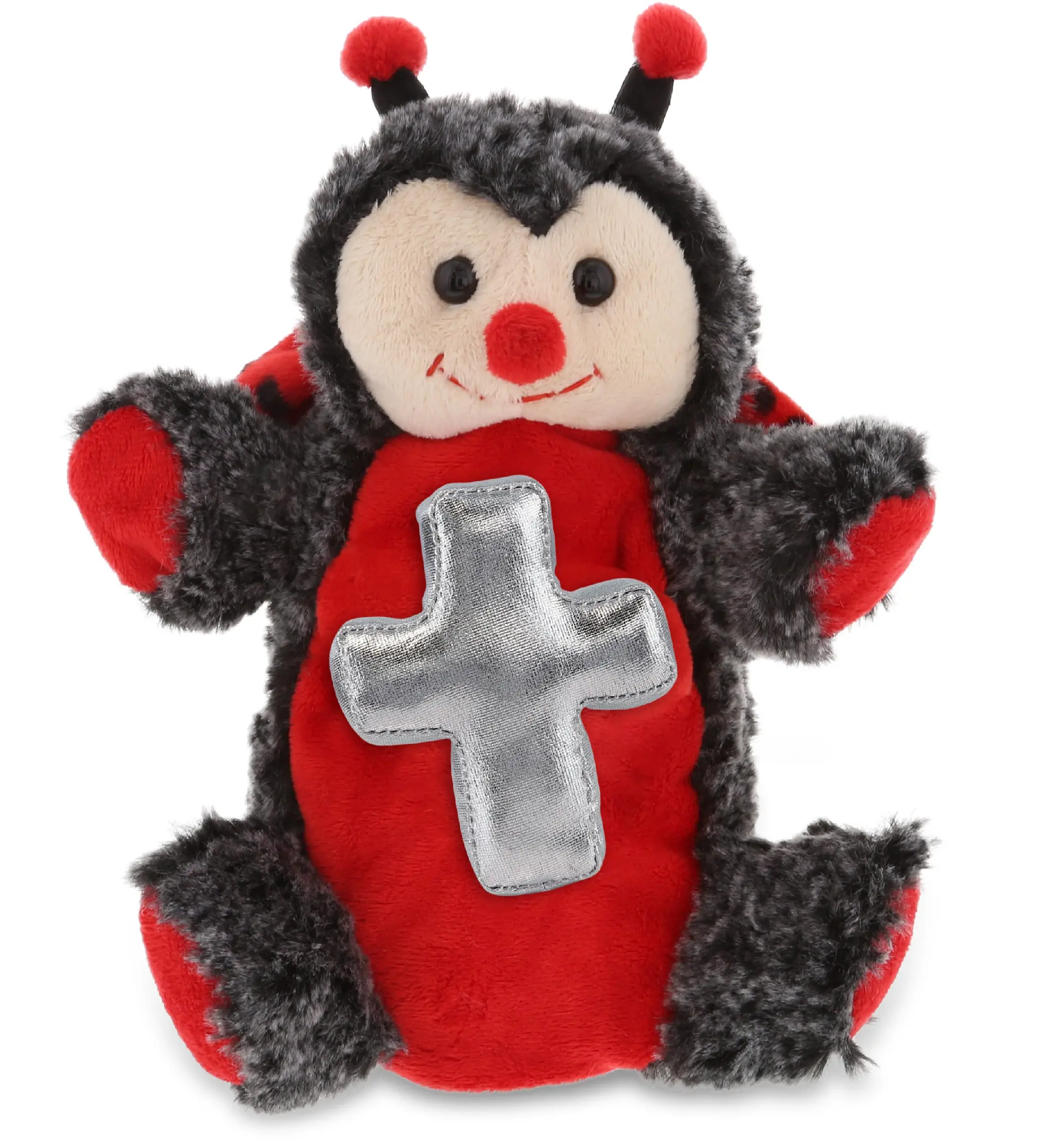 PLUSH CROSS - SUPER SOFT PLUSH HAND PUPPET - LADYBUG