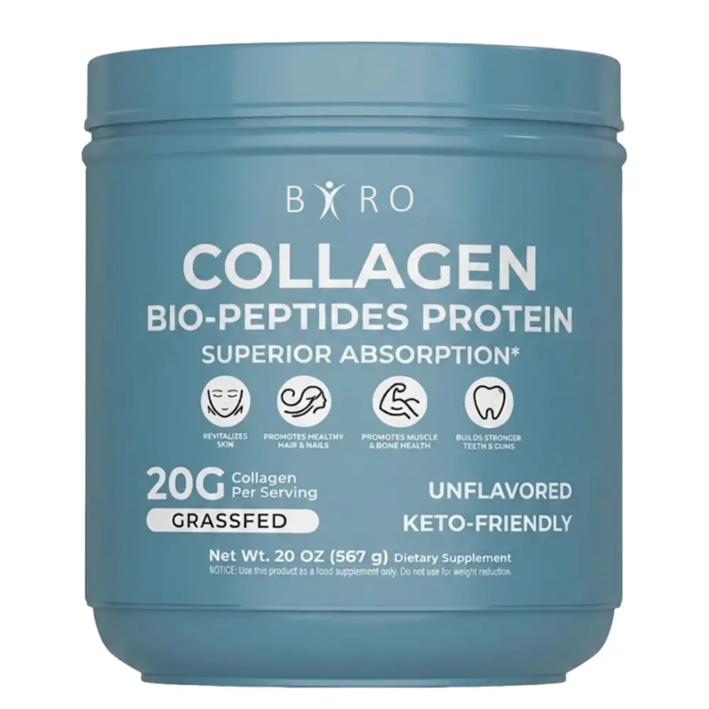 Collagen Peptide Powder 20oz - Grassfed Protein Supplement - Advanced With 18 Essential Amino Acids - Natural Taste