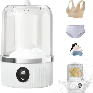Portable Washing Machine, Underwear Washer, Small Washing Machines, Mini Washing Rechargeable Cordless Washing-Machine, Laundry Cup for Bra, Underwear, Socks (1.2 L capacity)