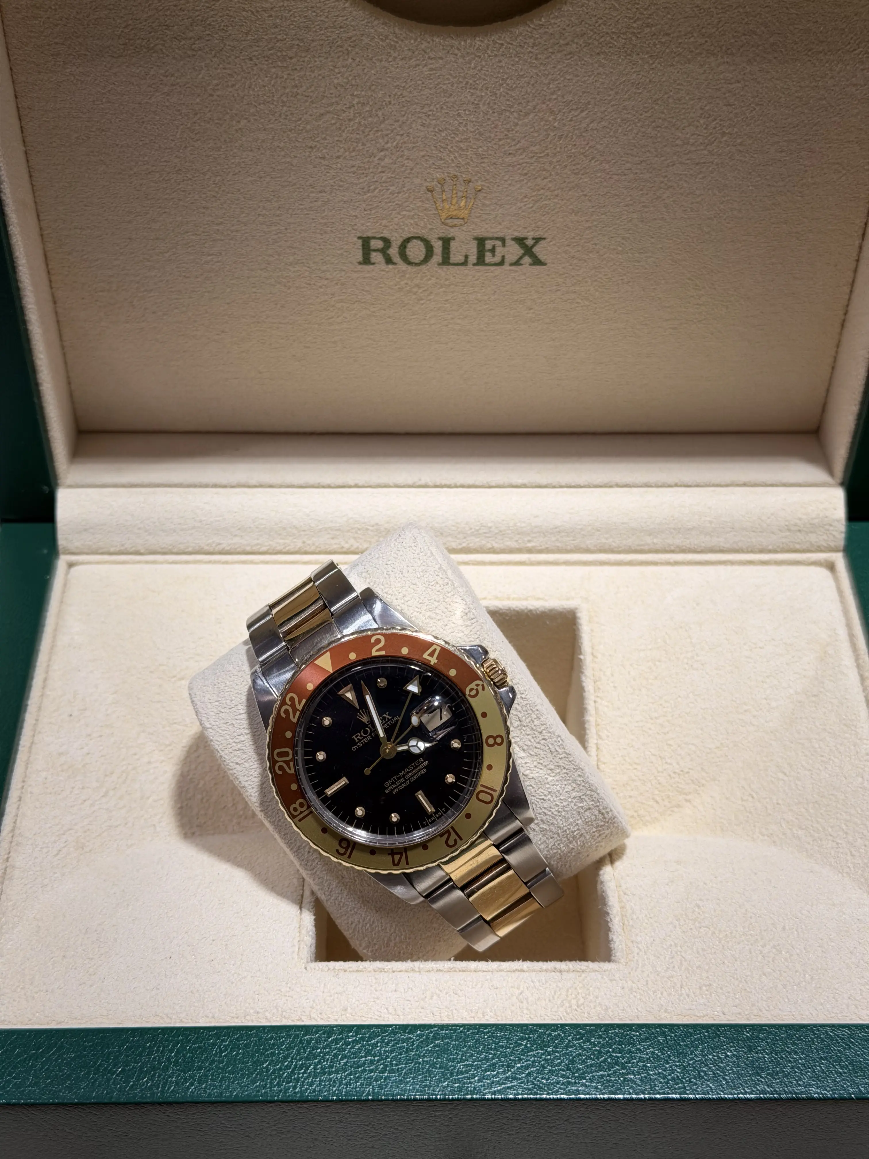 Rolex GMT Master Vintage Rootbeer Two Tone Watch