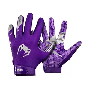 Venum Elite Football Gloves - Purple/Silver