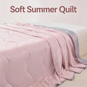 Soft Cool Quilted Blanket, Lightweight Design, Improves Night Sweating, Breathable Bedding, Available in Multiple Colors, All Seasons
