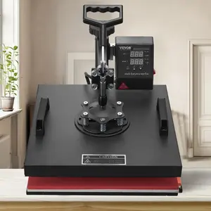 【fathersdaygift】 VEVOR 8 in 1 Heat Press Machine 15x15 Inch T-Shirt Pressing Machine 360° Swing Away Professional Sublimation Heat Press for Sublimation, Vinyl, Heat Transfer Projects