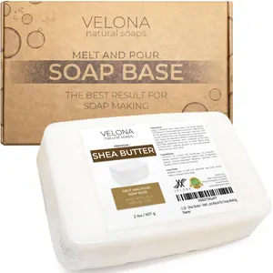 2 LB - Shea Butter - Melt and Pour Soap Base by Velona | SLS/SLES free | Natural Bars for The Best Result for Soap-Making