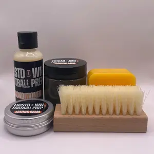 FirstDown Football Prep Kit - Complete 5-Piece Football Care Bundle with Mud, Conditioner, Balm, Tack Bar & Brush