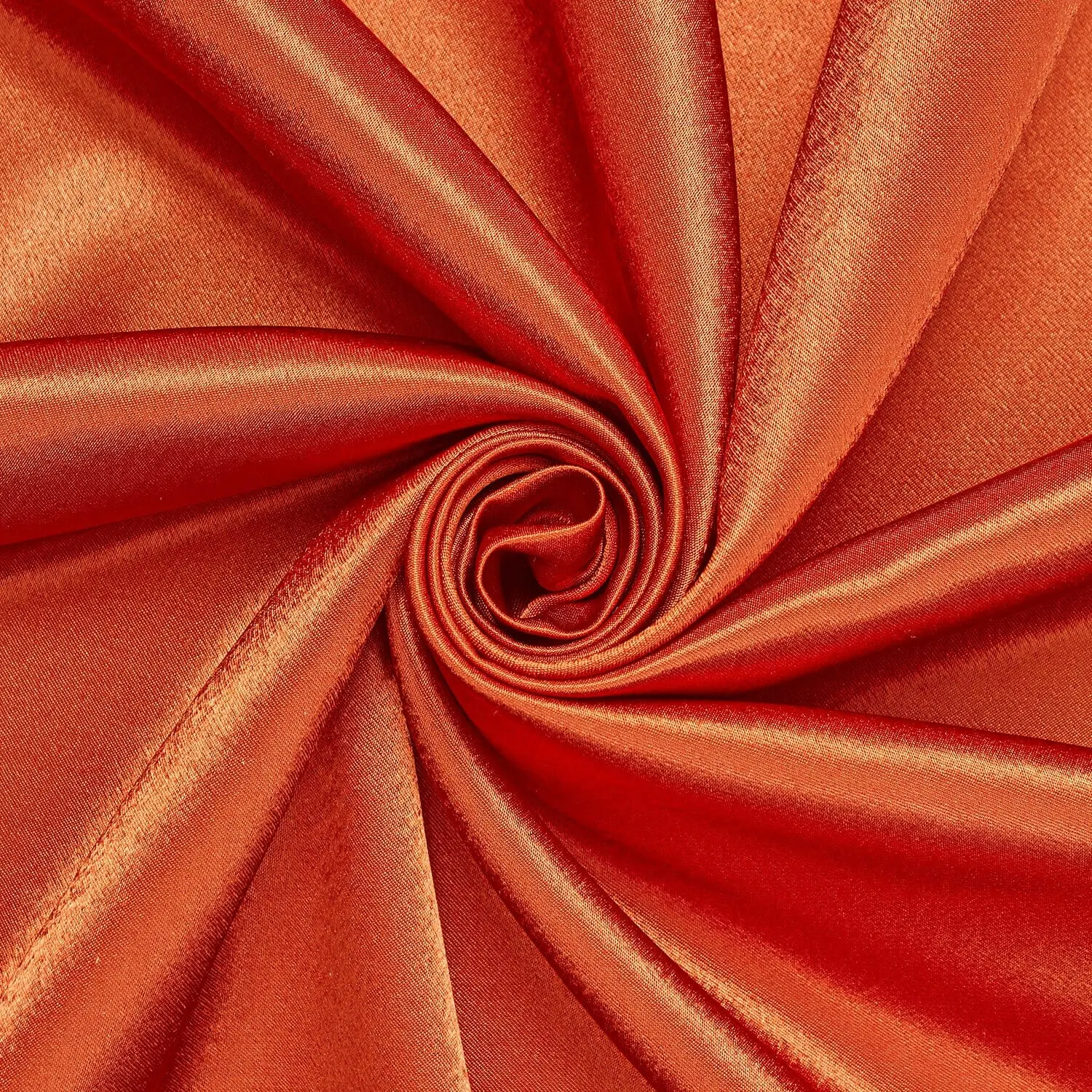 Rust Crepe Back Satin Fabric – 100% Polyester | Sold by the Yard