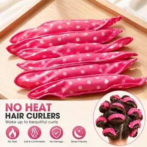 Heatless Foam Hair Curler Set, Soft Overnight No Heat Hair Rollers for Natural Curls & Waves, Flexible Sleep-Friendly DIY Curling Styling Tools for Women & Girls