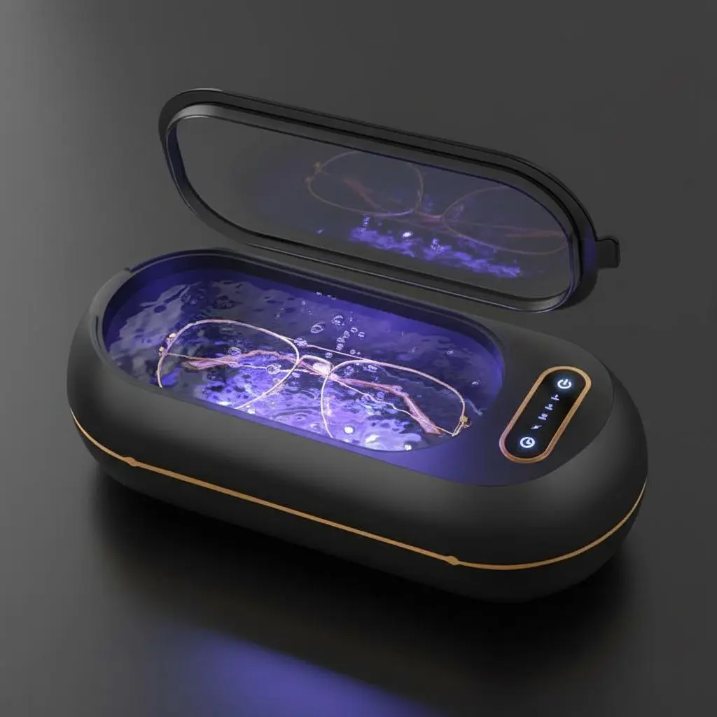Ultrasonic Jewelry Cleaner,Portable USB Makeup Brush Cleaner，Automatic Makeup Brush Cleaning Tool, Fast & Efficient Deep Cleaning, Portable for Travel & Home Use, 48KHz Ultrasonic Cleaner Machine for Jewelry, Eyeglasses, Rings, Watch Strap, Dentures-Dual