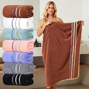 Extra Large Bath Towel 90x180cm Tri-Color Striped, Classic Soft and Thick, High Absorbency, Suitable for Shower Spa Sports, Premium Bath Towels