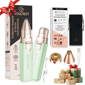 Eyebrow-Facial Hair Remover Women: Portable 2 in 1 Electric Shaver and Facial Trimmer - Rechargeable Eyebrow Lips Body Facial Razor Comfort