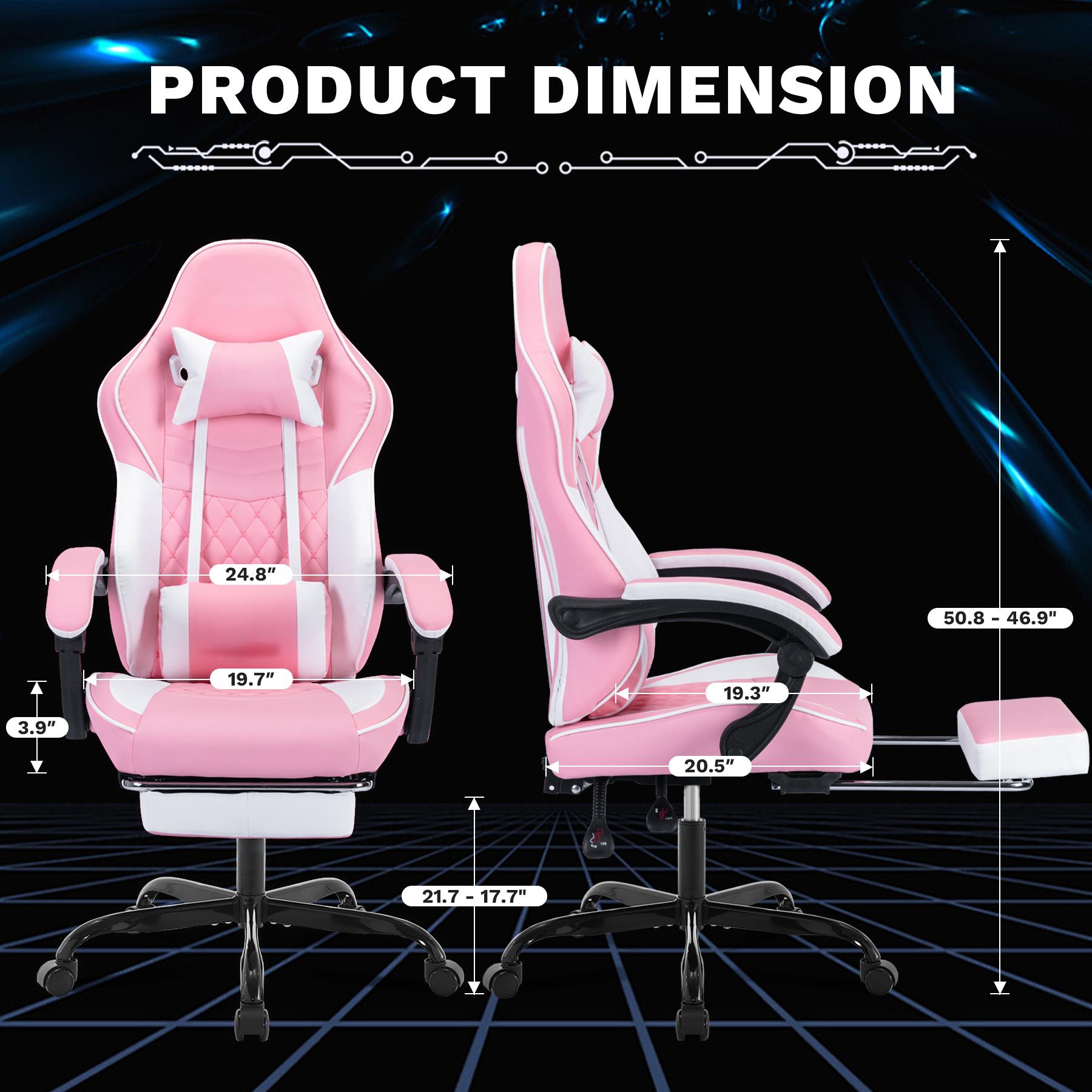 Video Game Chair Gaming Chair with Footrest, Ergonomic Computer Chair with Headrest,Lumbar Support Comfy Chair Recliner with Headrest, Fixed Up Armrest, Height Adjustable with 360° Swivel, for Adults Video Game Chair Gaming Chair with Footrest, Ergonomic Computer Chair with Headrest,Lumbar Support Comfy Chair Recliner with Headrest, Fixed Up Armrest, Height Adjustable with 360° Swivel, for Adults