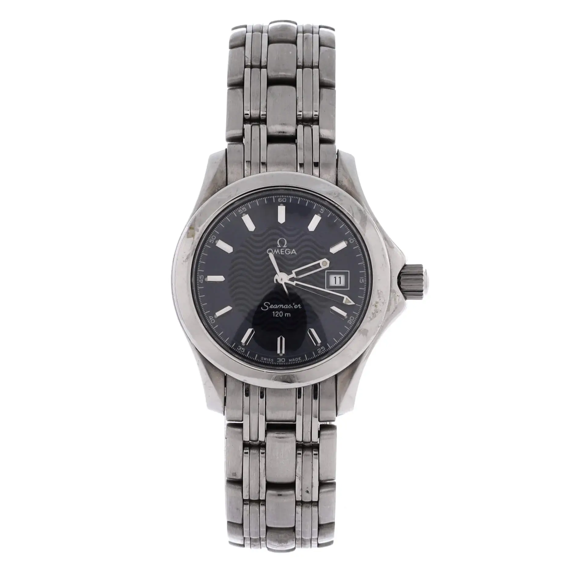 Pre-owned Omega Seamaster 120M Quartz Watch Stainless Steel 28 by Rebag