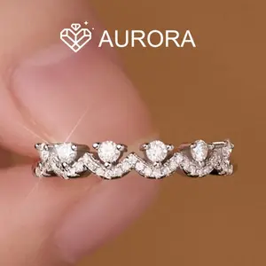 【#41 Bridal band 】Moissanite Stackable band ring enhancer ring band with 925 sterling Silver Engagement Daily Birthday RIing Synthetic Moissanite