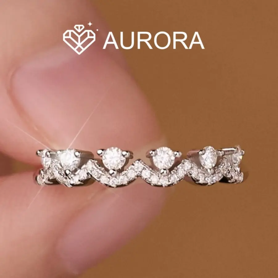 【#41 Bridal band 】Moissanite Stackable band ring enhancer ring band with 925 sterling Silver Engagement Daily Birthday RIing Wedding Ring Synthetic Moissanite