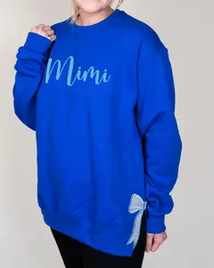 ROYAL Embroidered Side Bows Unisex NuBlend Crew Sweatshirt