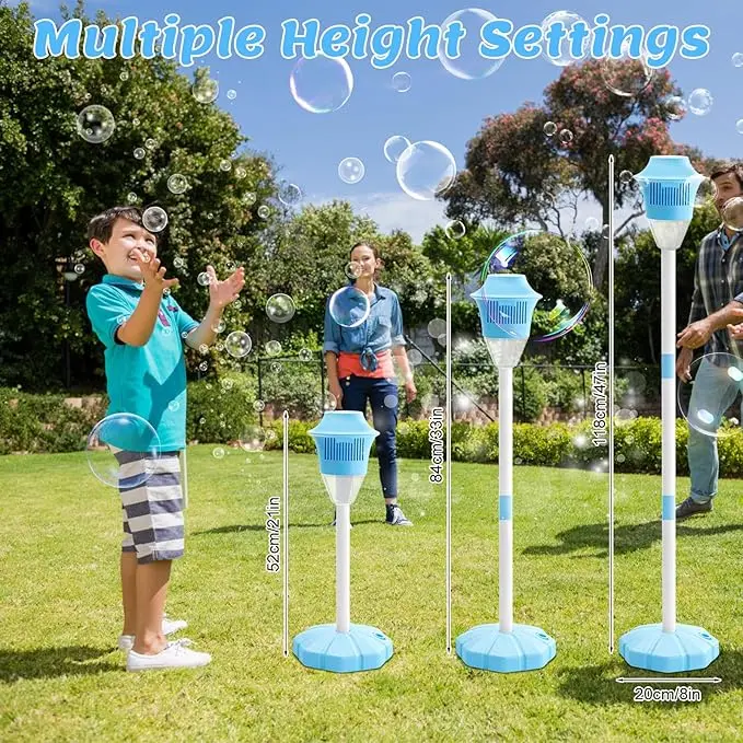 Portable Automatic Handheld Bubble Machine for Kids - Rechargeable Bubble Blower with Lights, Spring-Summer Outdoor Toy, Top Easter Gift for Children, Portable Bubble Machine