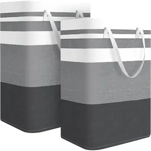 2-Pack Large Laundry Bag, ,Collapsible Tall Clothes Hamper with Extended Handles for Clothes Toys in the Dorm and Family,NO have Wire frame! not stand up!