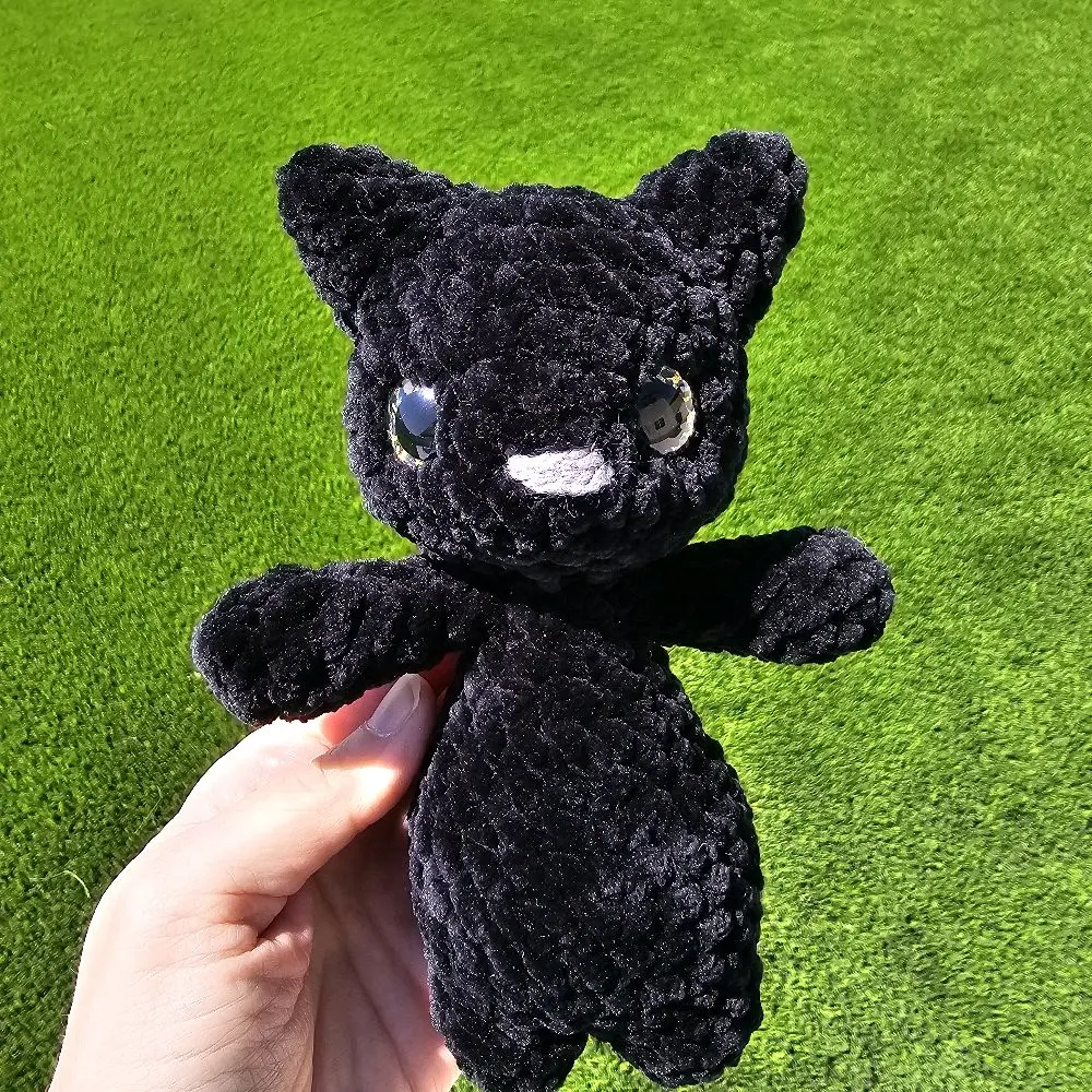 Handmade Crocheted Standing Kitty Plushie