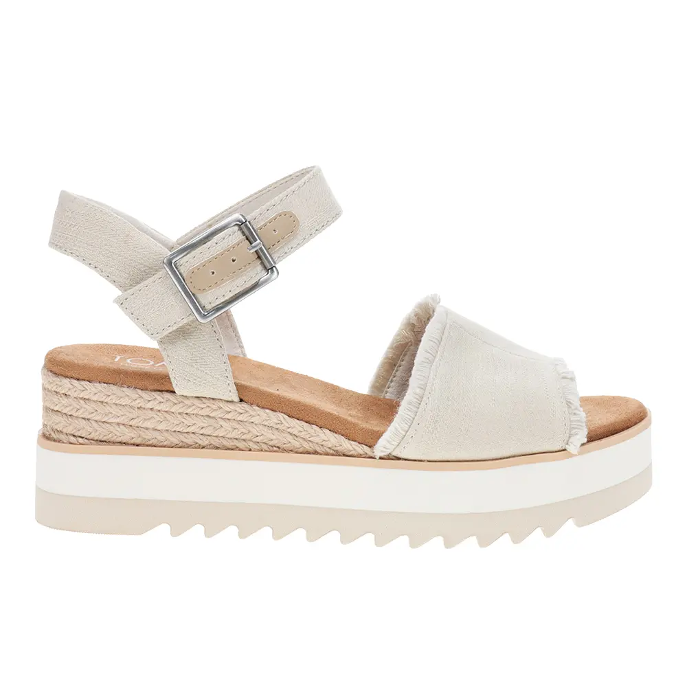 Toms Womens Diana Platform Espadrille  Casual Sandals Casual Mid Heel 2-3" - White