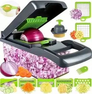 14 in 1 Vegetable Fruit Onion Potato Cutter Chopper Slicer Shredder Utensils Gadgets for Effortless Food Preparation Kitchen vegetable chopper