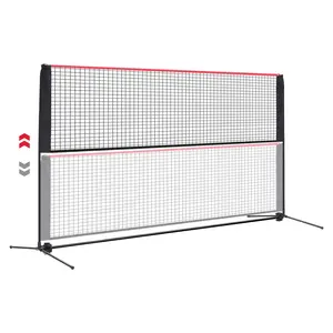 Portable Badminton Net Set, 14FT Adjustable Height for Outdoor & Indoor Use, Includes Carry Bag, Easy Setup No Tools Needed